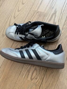 LIMITED EDITION Silver Adidas Sambas